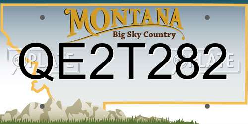QE2T282 Montana License Plate