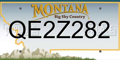 QE2Z282 Montana License Plate