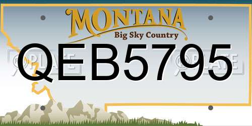 QEB5795 Montana License Plate