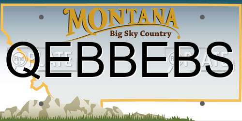 QEBBEBS Montana License Plate