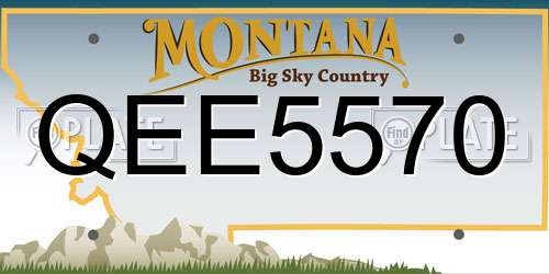 QEE5570 Montana License Plate