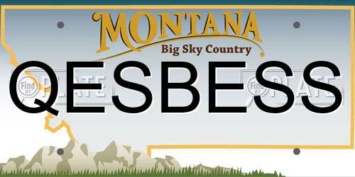 QESBESS Montana License Plate