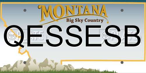 QESSESB Montana License Plate