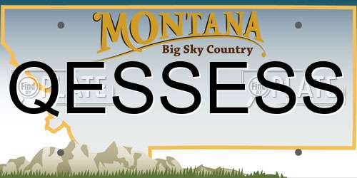 QESSESS Montana License Plate