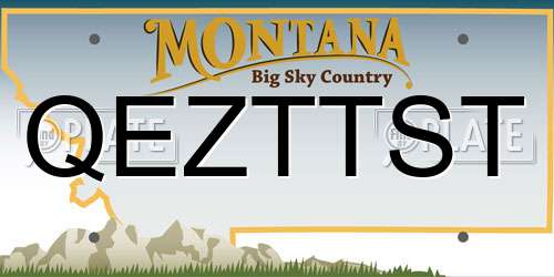 QEZTTST Montana License Plate