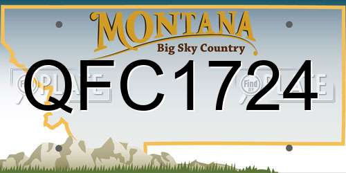 QFC1724 Montana License Plate