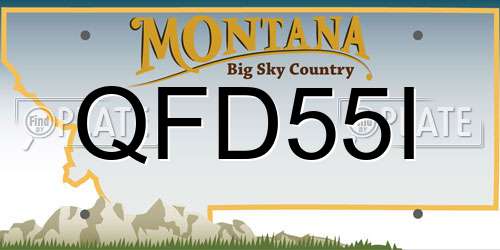 QFD55I Montana License Plate