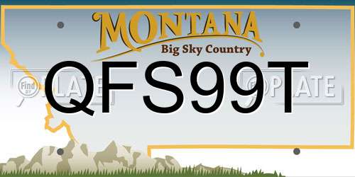 QFS99T Montana License Plate