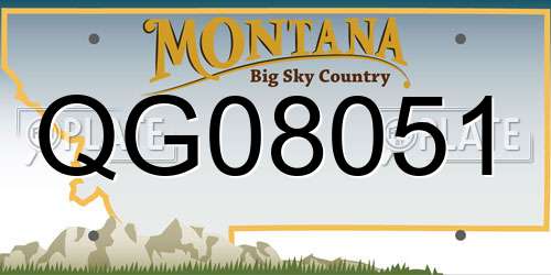 QG08051 Montana License Plate