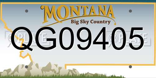 QG09405 Montana License Plate