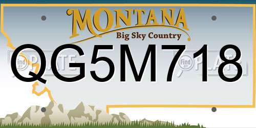 QG5M718 Montana License Plate