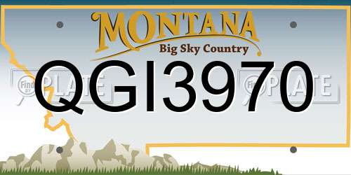 QGI3970 Montana License Plate