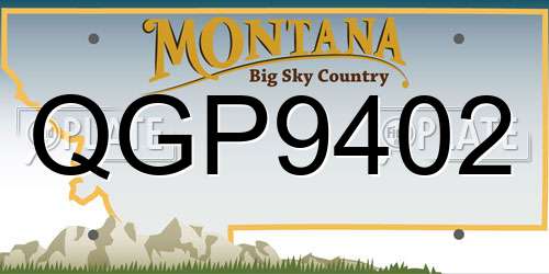 QGP9402 Montana License Plate