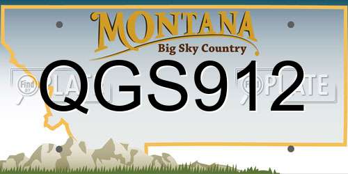 QGS912 Montana License Plate