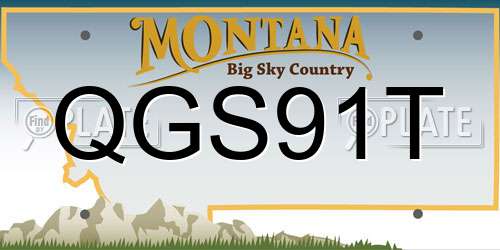 QGS91T Montana License Plate