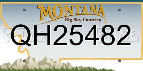 QH25482 Montana License Plate