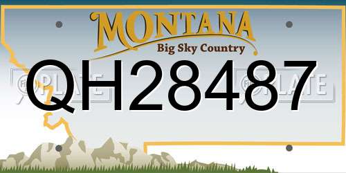 QH28487 Montana License Plate