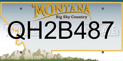QH2B487 Montana License Plate