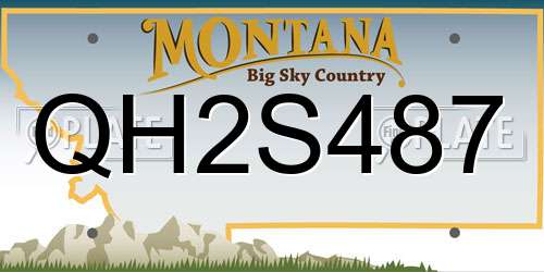 QH2S487 Montana License Plate