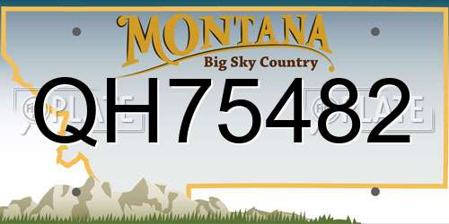 QH75482 Montana License Plate