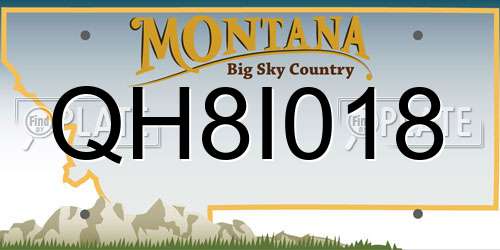 QH8I018 Montana License Plate