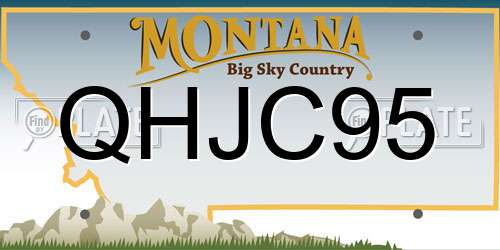 QHJC95 Montana License Plate