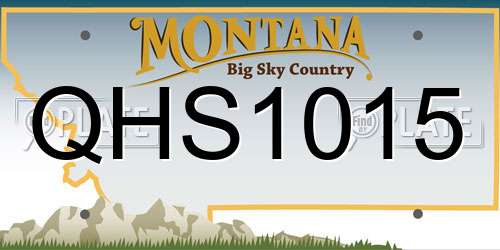 QHS1015 Montana License Plate
