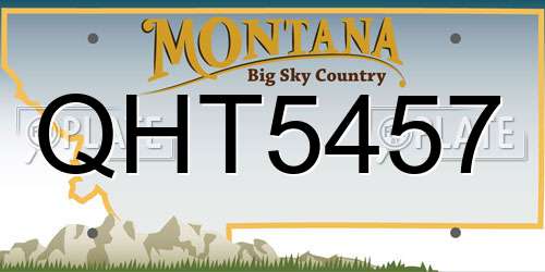 QHT5457 Montana License Plate