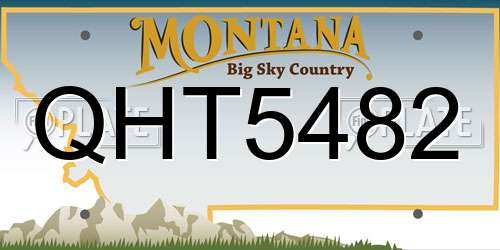 QHT5482 Montana License Plate