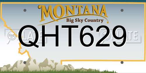 QHT629 Montana License Plate