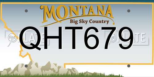 QHT679 Montana License Plate