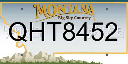 QHT8452 Montana License Plate