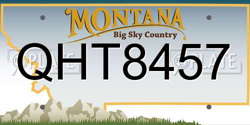 QHT8457 Montana License Plate