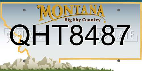 QHT8487 Montana License Plate