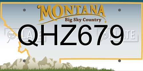 QHZ679 Montana License Plate