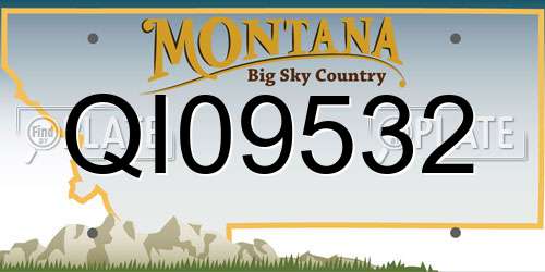 QI09532 Montana License Plate