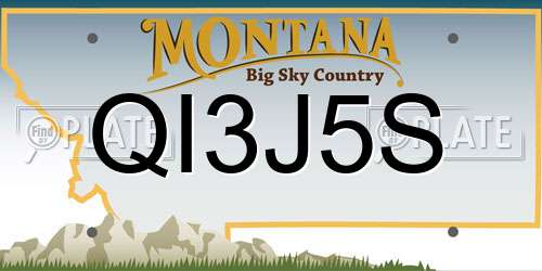 QI3J5S Montana License Plate