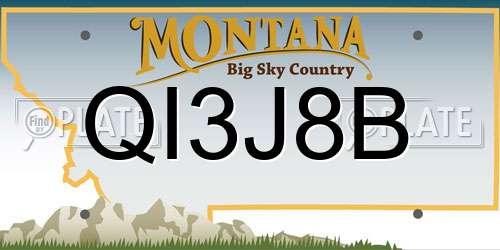 QI3J8B Montana License Plate