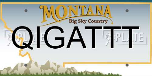 QIGATTT Montana License Plate