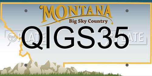 QIGS35 Montana License Plate