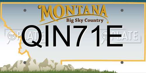 QIN71E Montana License Plate