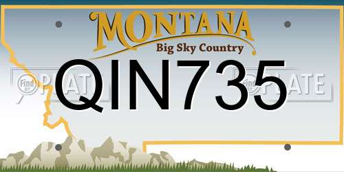 QIN735 Montana License Plate