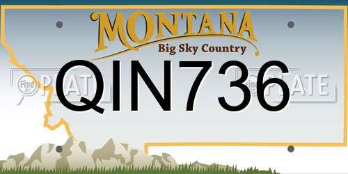 QIN736 Montana License Plate