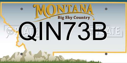 QIN73B Montana License Plate