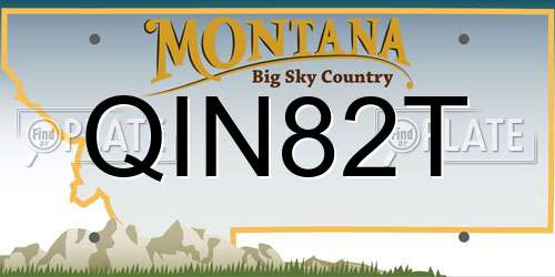 QIN82T Montana License Plate