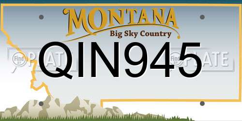 QIN945 Montana License Plate