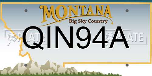 QIN94A Montana License Plate