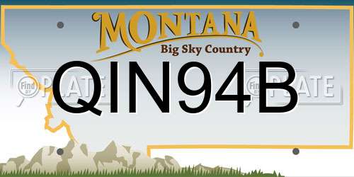 QIN94B Montana License Plate
