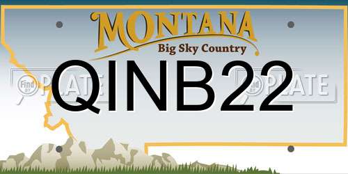 QINB22 Montana License Plate