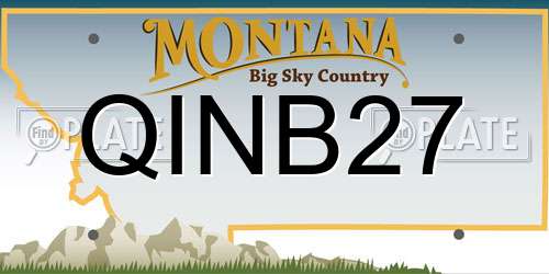 QINB27 Montana License Plate